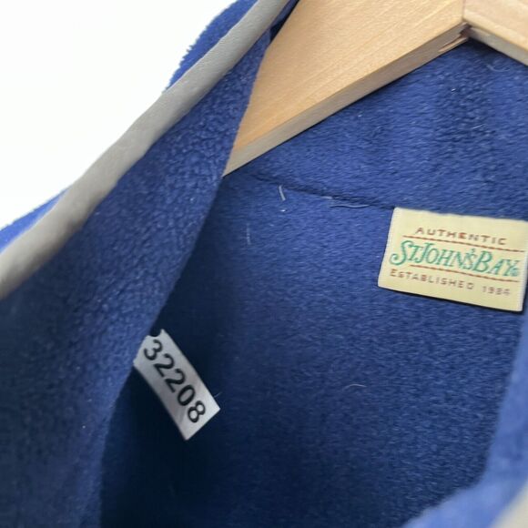 ST. JOHN'S BAY Vest Mens M LITTLE RIVER SC Fleece Full Zip Sleeveless Blue - Picture 13 of 13